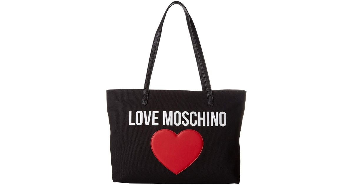 Love Moschino Canvas Tote in Black - Lyst