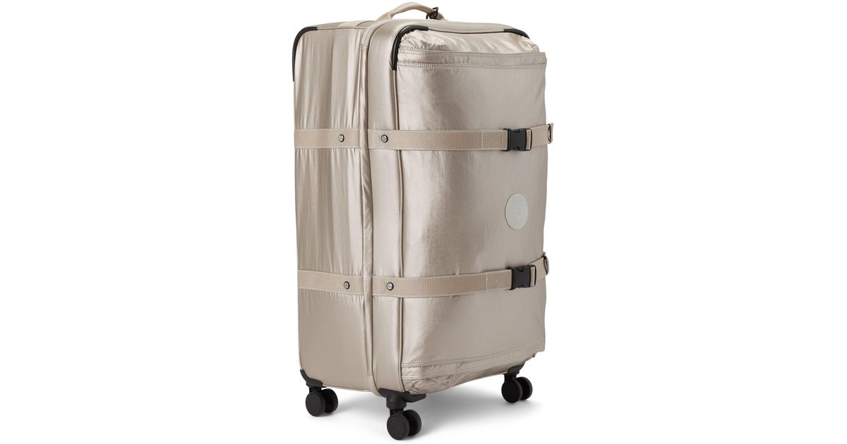 Kipling Spontaneous Large Rolling Luggage in Metallic Lyst