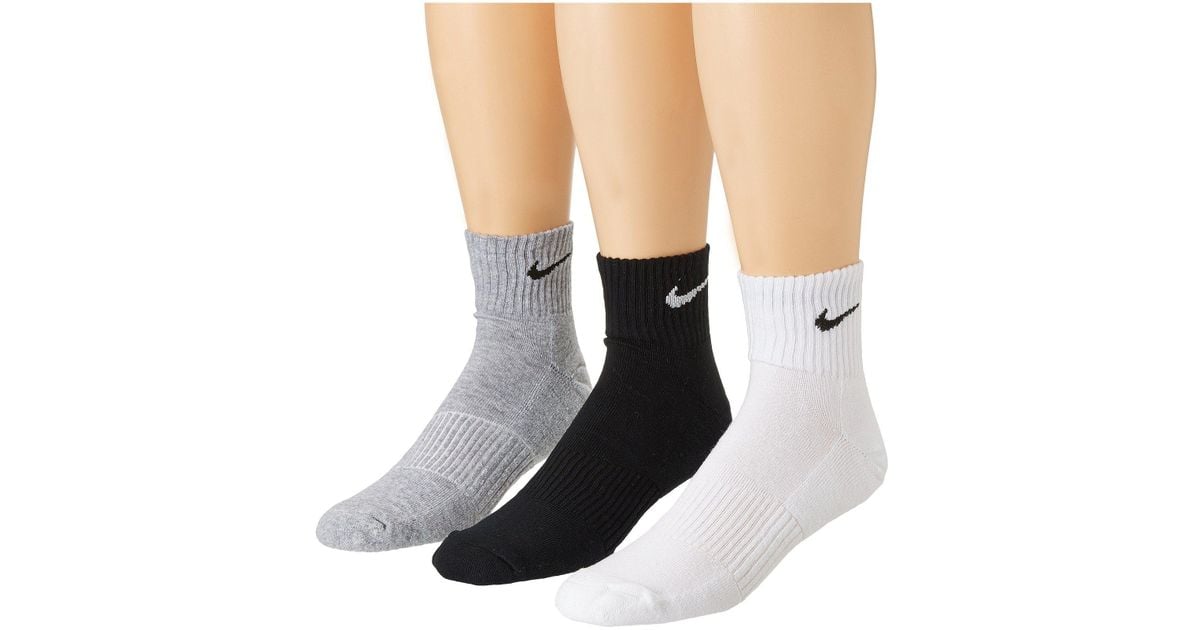 nike quarter socks black 