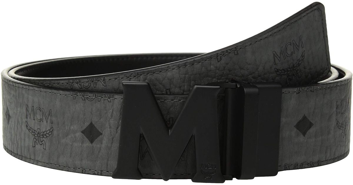 mens black mcm belt