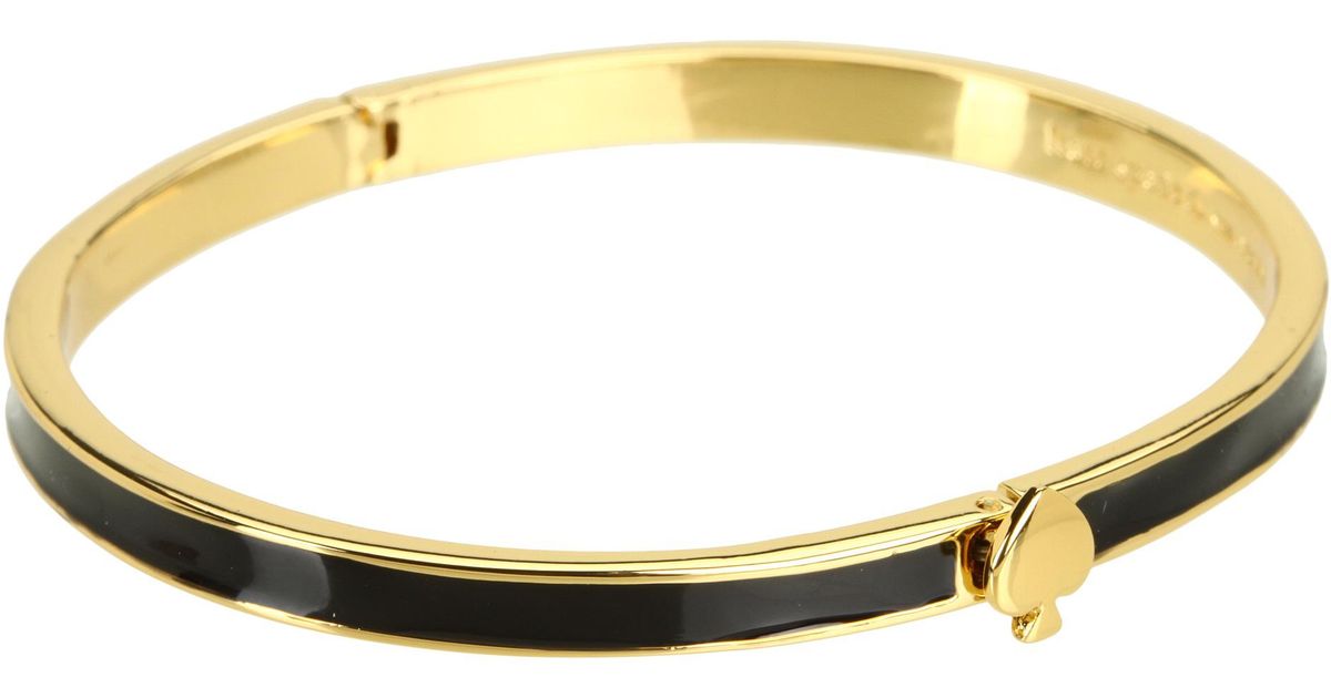 Lyst Kate Spade Thin Hinge Bangle In Black