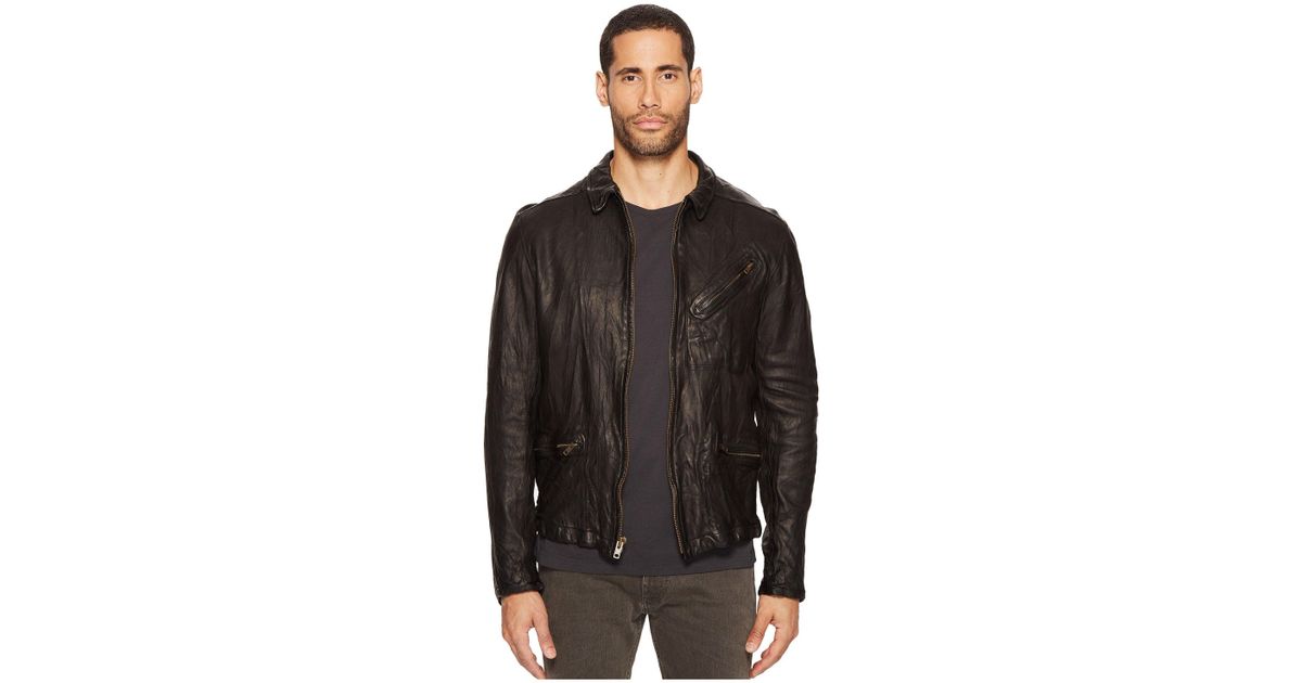 Billy Reid Blake Leather Jacket In Black For Men Lyst Billy Reid Blake Leather Jacket In