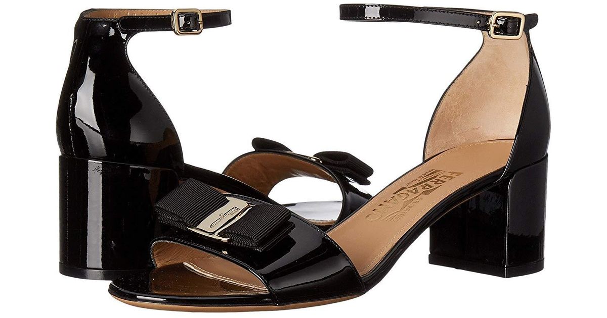 salvatore ferragamo gavina patent leather sandals