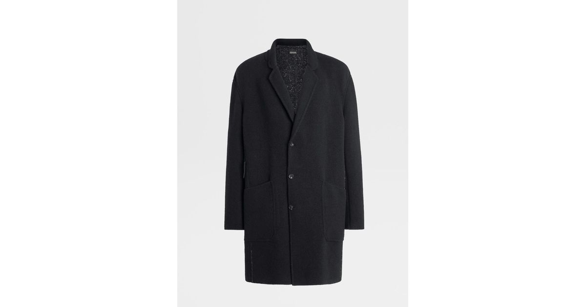 Ermenegildo Zegna Oasi Cashmere Coat in Black for Men | Lyst UK