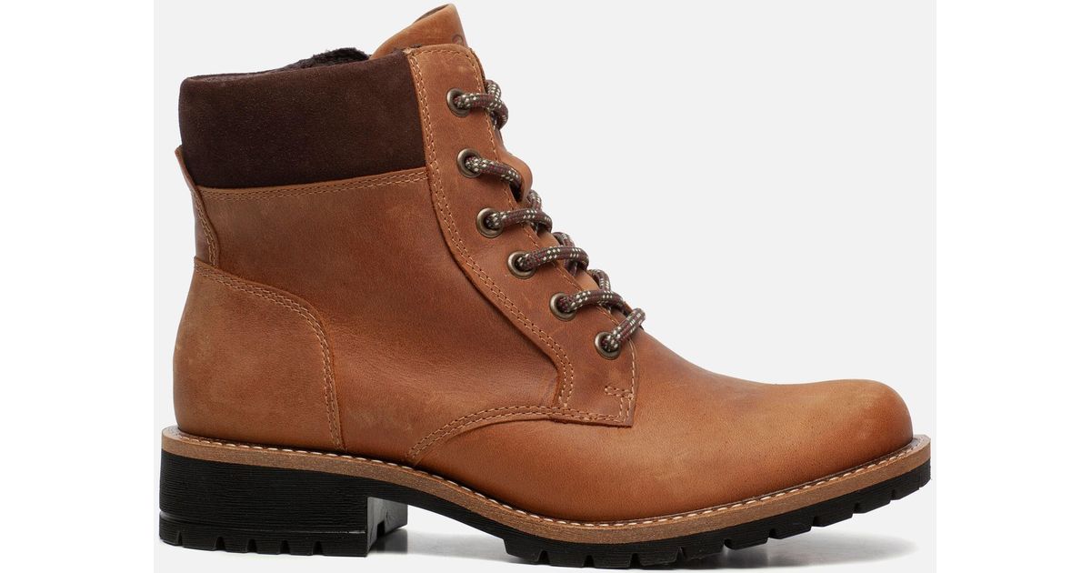 Ecco Elaina Veterboots Cognac in het Bruin - Lyst