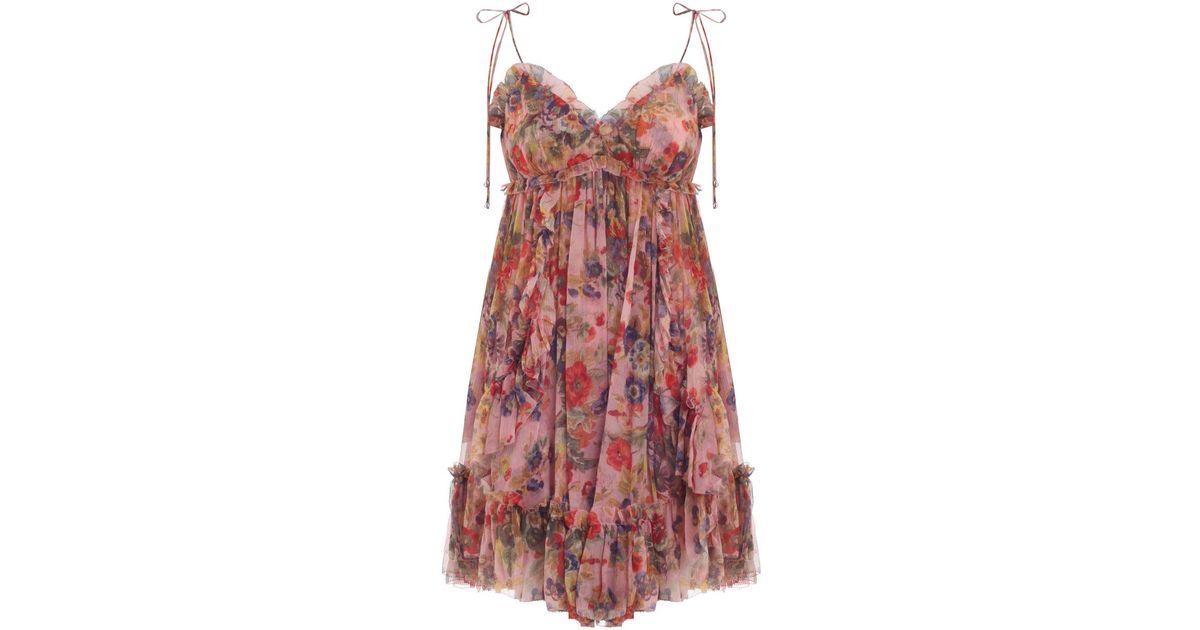 zimmermann lovelorn frill mini dress