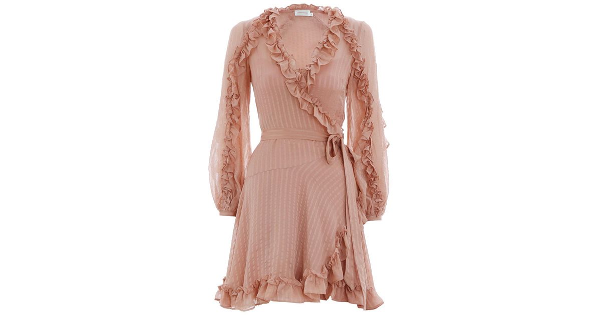 zimmermann cascade wrap dress