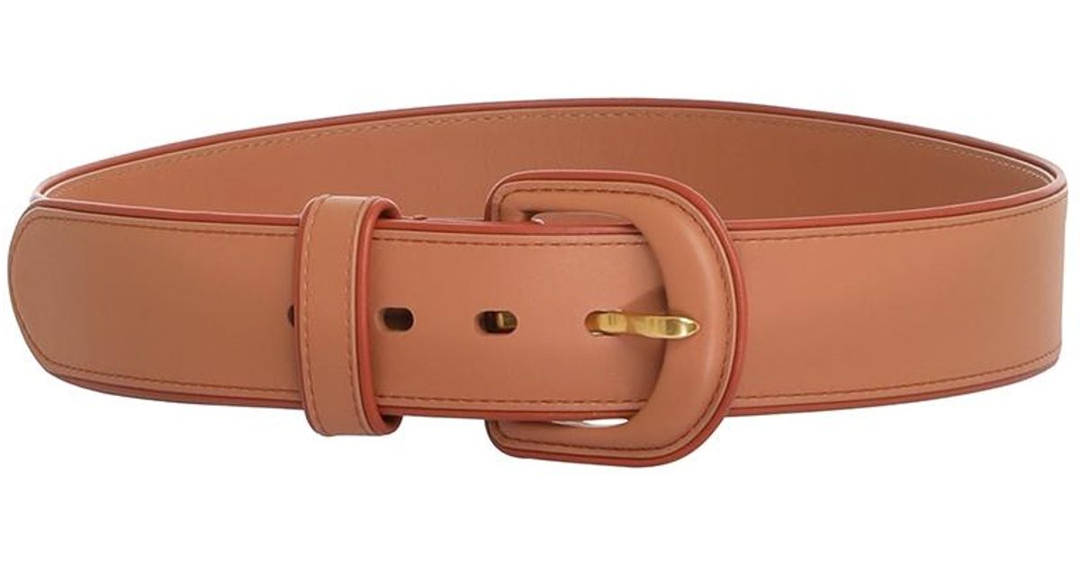 Zimmermann Contrast Leather Waist Belt in Brown | Lyst