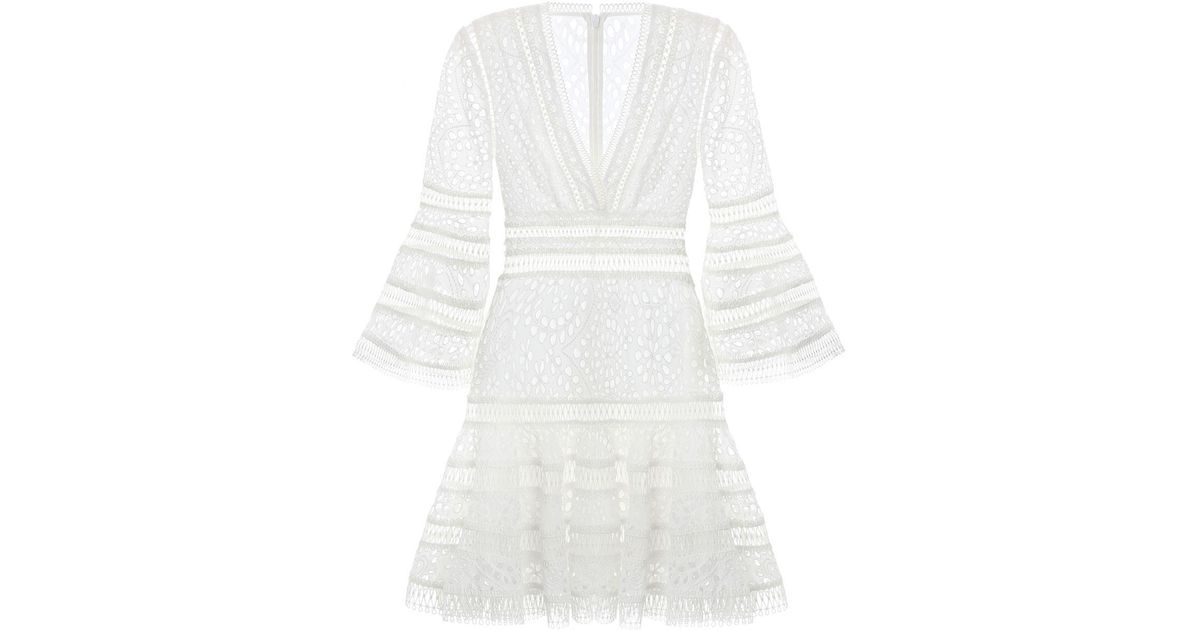 zimmermann lovelorn flutter dress white