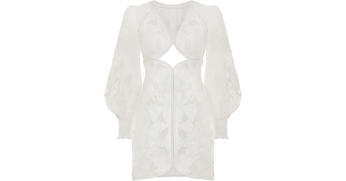Zimmermann Silk Corsage Applique Dress 