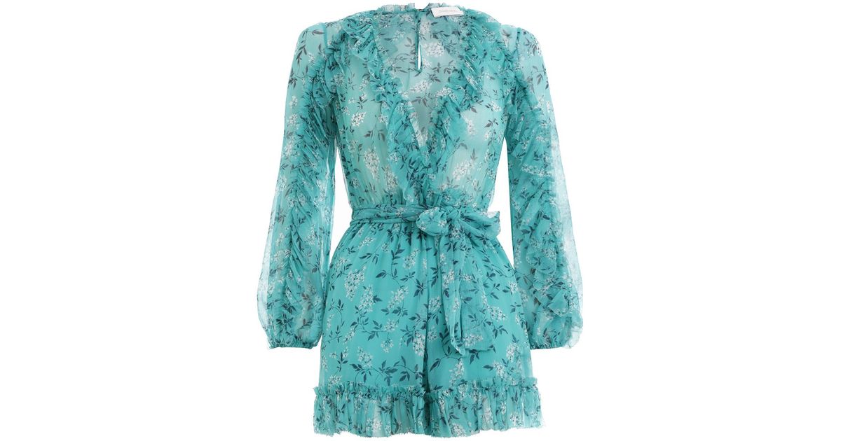 zimmermann blue playsuit