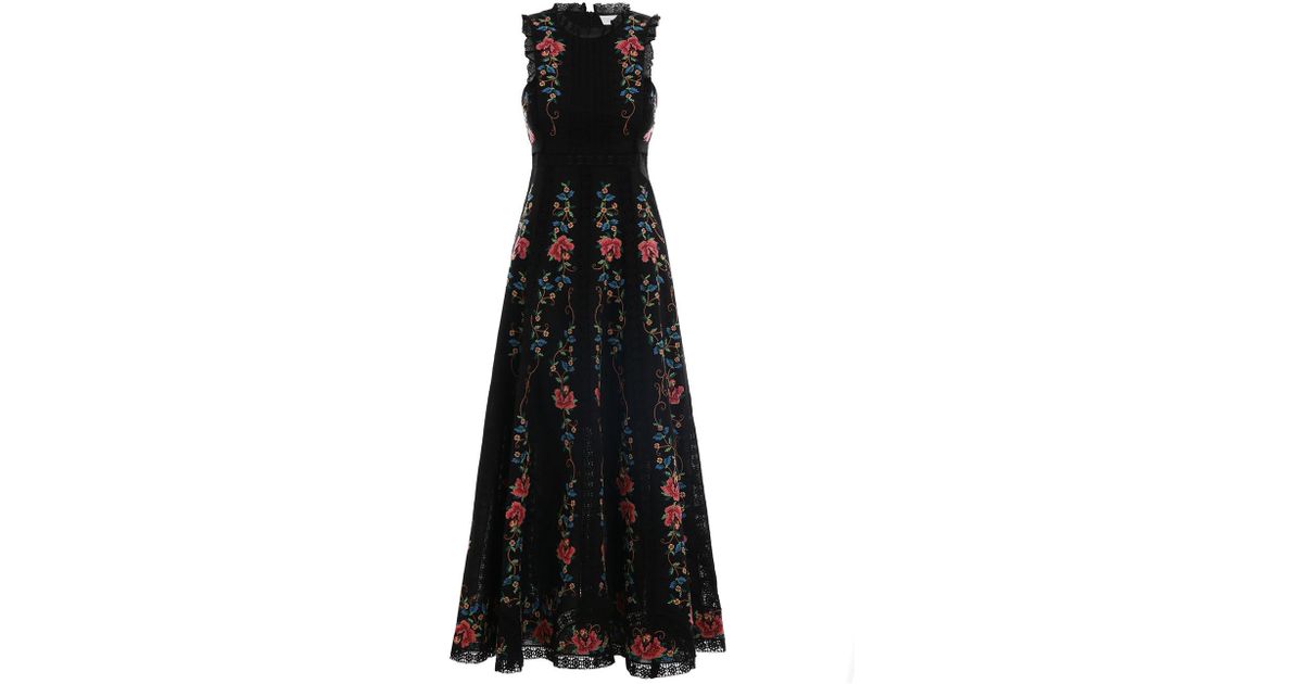 zimmermann laelia cross stitch maxi dress