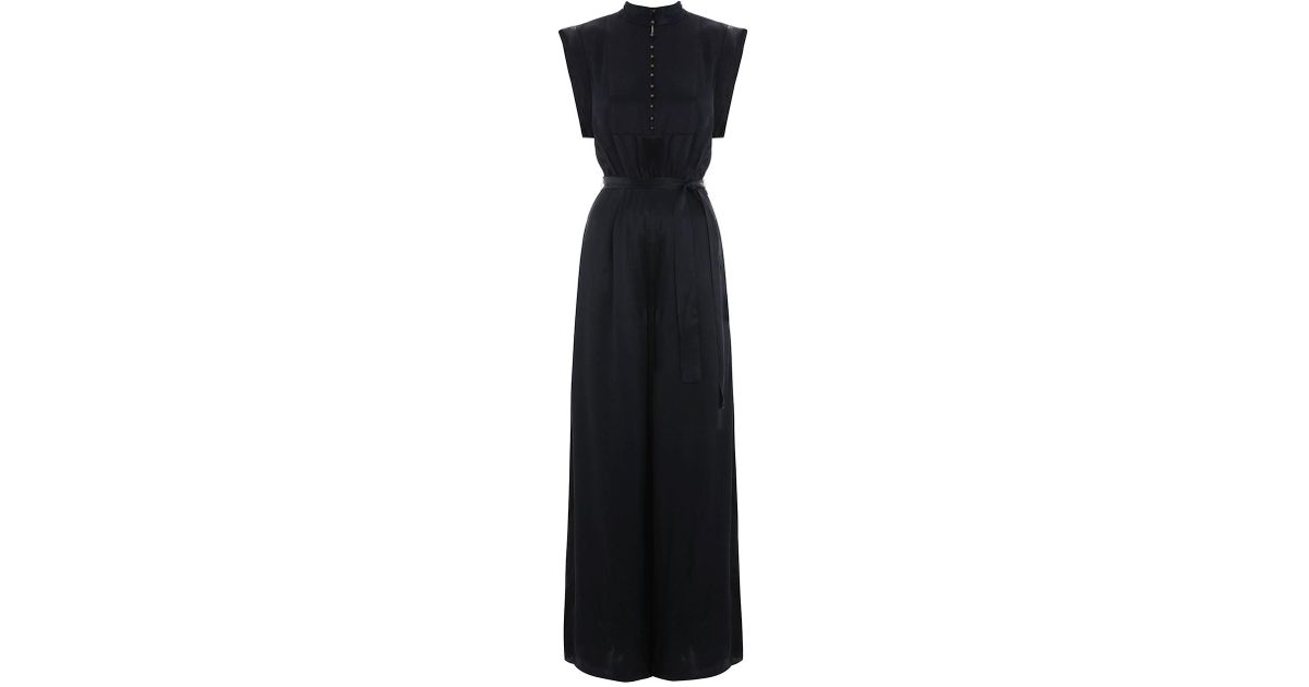 high collar jumpsuit