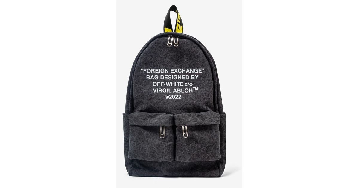 Off-White c/o Virgil Abloh Grey Slogan Hard Core Backpack in for Men | Lyst