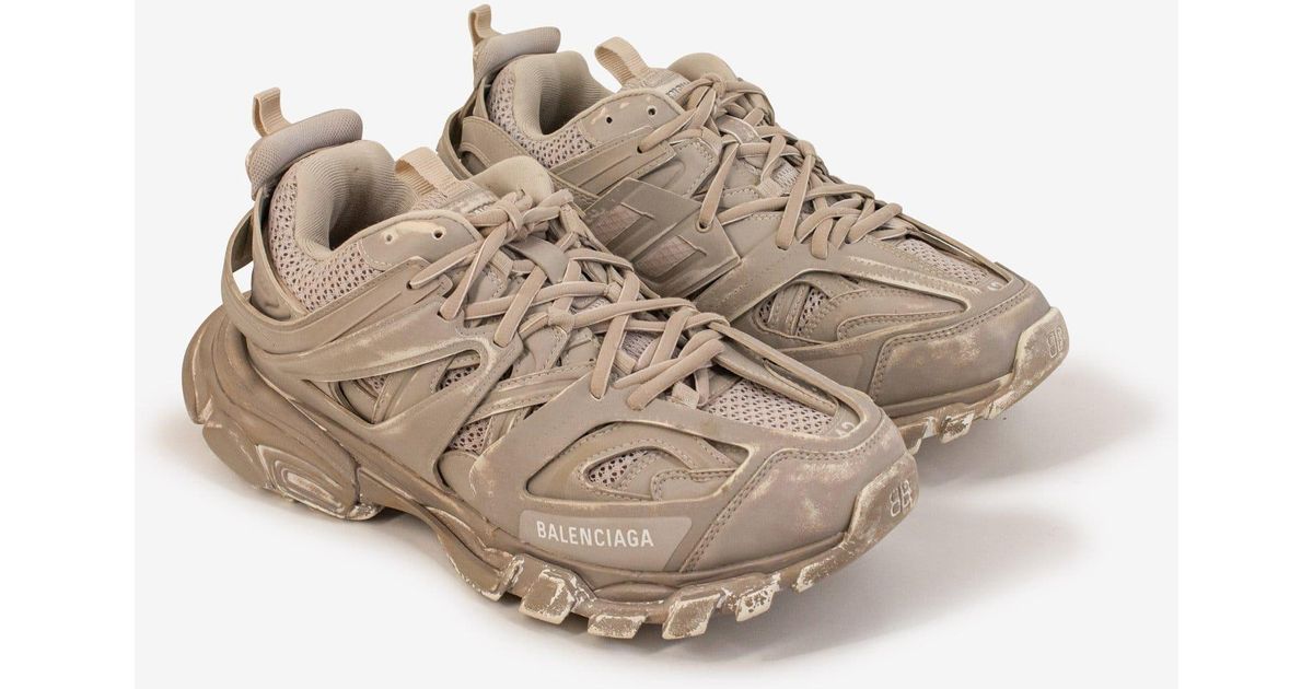 Balenciaga Faded Beige Track Trainers in Natural for Men | Lyst