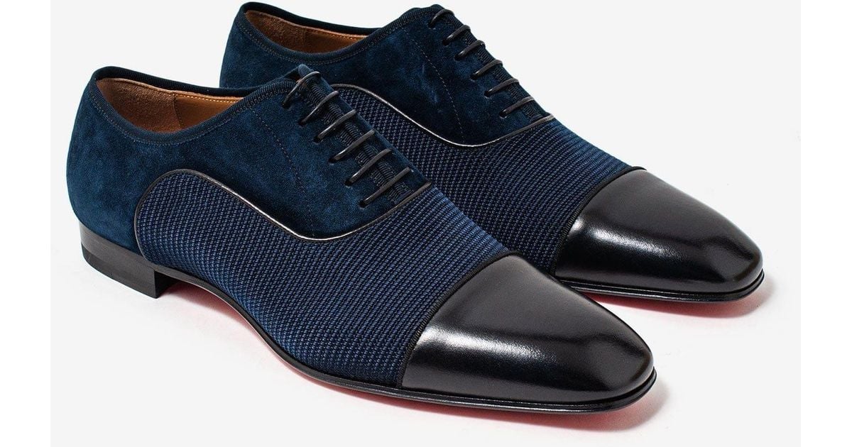 louboutin shoes men blue
