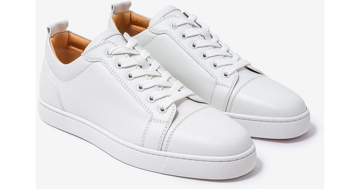 Christian Louboutin Louis Junior White Leather Trainers for Men | Lyst