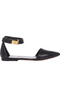 Splendid Isabel Ankle Strap Flats in Black (Caramel) | Lyst