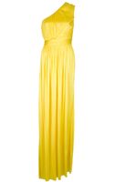 Acne Studios Emile Silk One-shoulder Dress in Yellow | Lyst