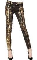 Balmain Casual Pants in Gold | Lyst