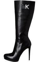 Michael Kors Winter Tall Boots in Black (Black Suede/Shearling) | Lyst