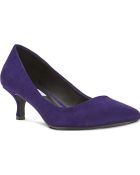 L.k.bennett Patent Point Toe Kitten Heel Court Shoes in Purple ...