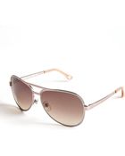 Michael Michael Kors Dylan 58mm Aviator Sunglasses in Gold (Rose Gold ...