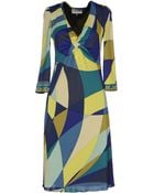 Emilio Pucci Knee-Length Dress in Yellow | Lyst