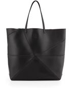 Loewe Flamenco 36 Drawstring Leather Bag Black in Black | Lyst