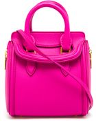 Alexander Mcqueen Heroine Mini Leather Crossbody Bag in Pink (Bright ...