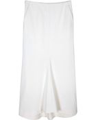 Tibi Skirt Silk Gazaar Skirt in White (Ivory/Black) | Lyst