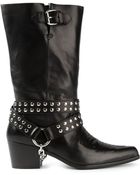 Marsell Lace Up Boot in Black | Lyst