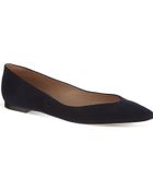Chloé Ankle-strap Canvas Ballerina Flats in Blue | Lyst