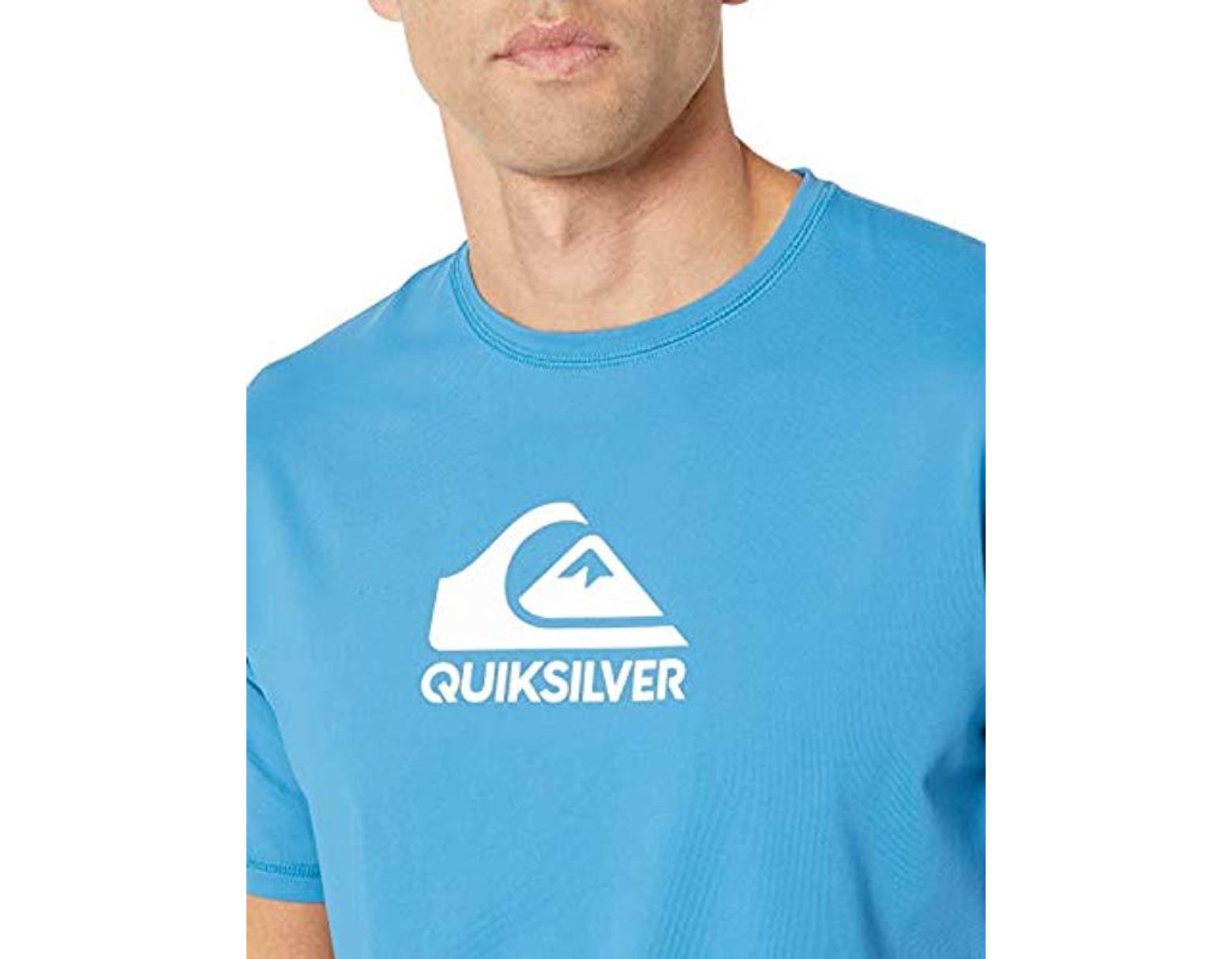 QUIKSILVER Mens Solid Streak Short Sleeve Rashguard UPF 50 Sun Protection