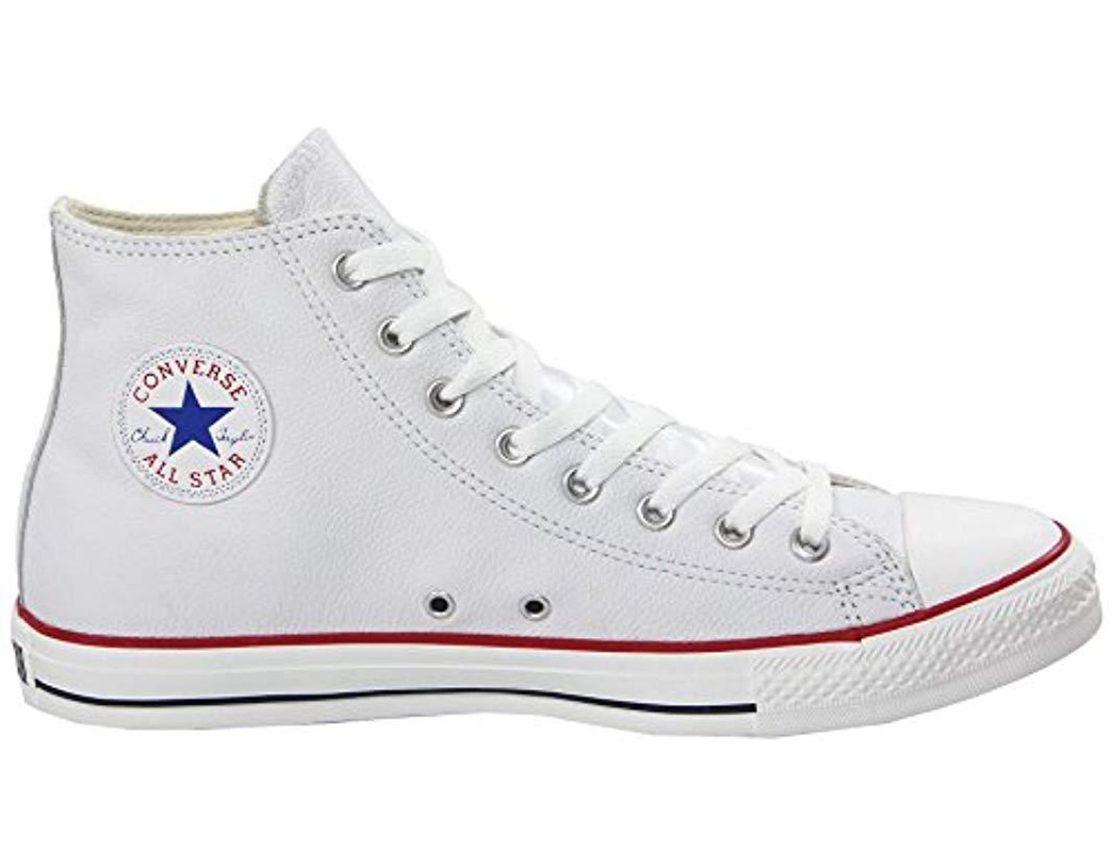 Converse Chuck Taylor All Star Hi Leather Unisex Shoes White//Red//Blue 132169C