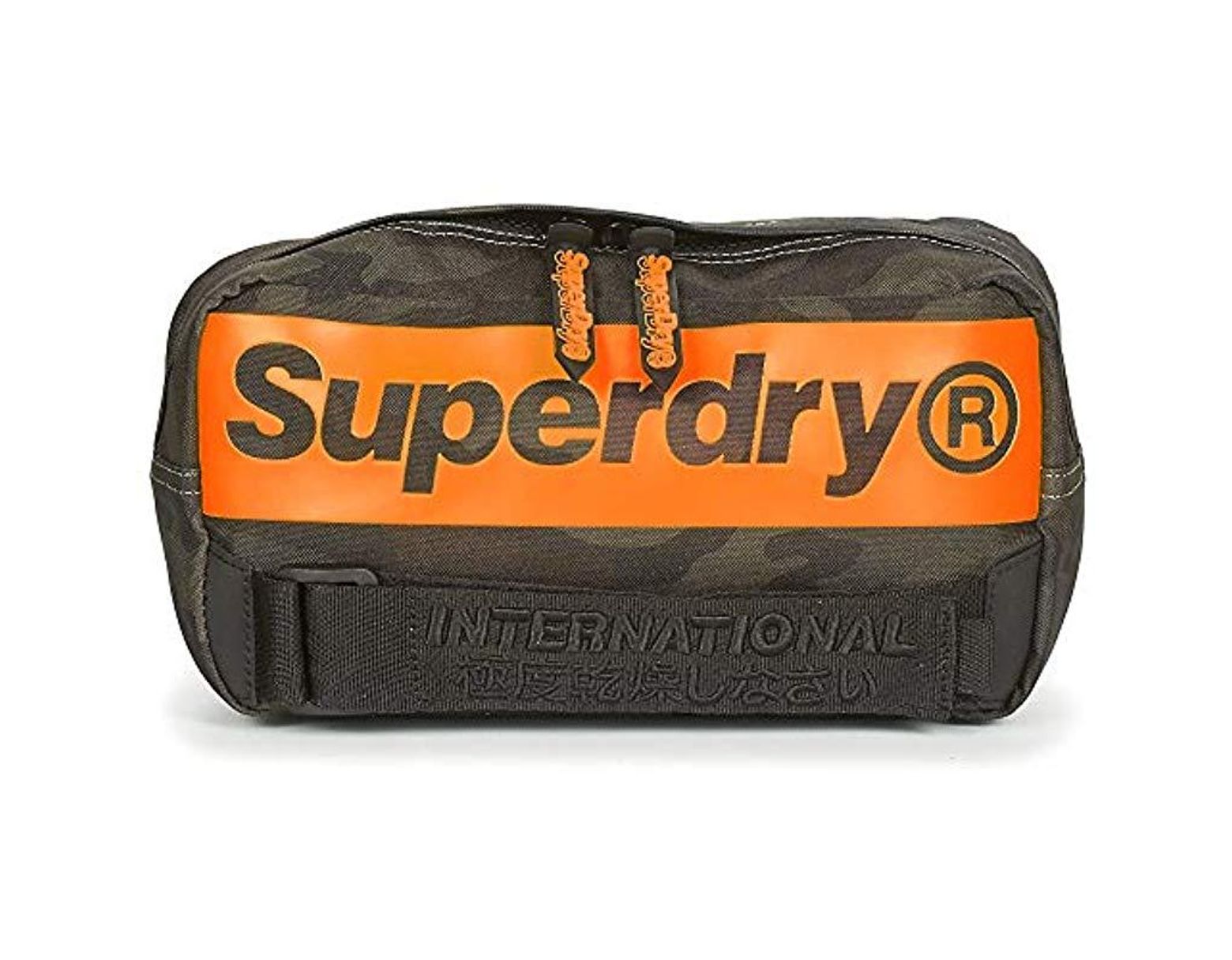 New MENS SUPERDRY GREEN FRESHMAN POLYESTER WAIST BAG BAGS