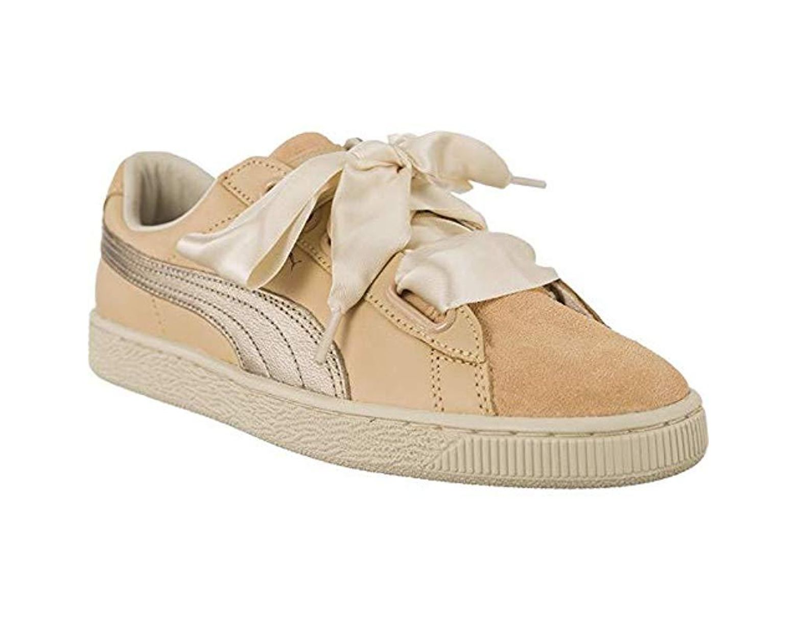 Natural Basket Heart Up Women's Trainers White 34jq5LAR