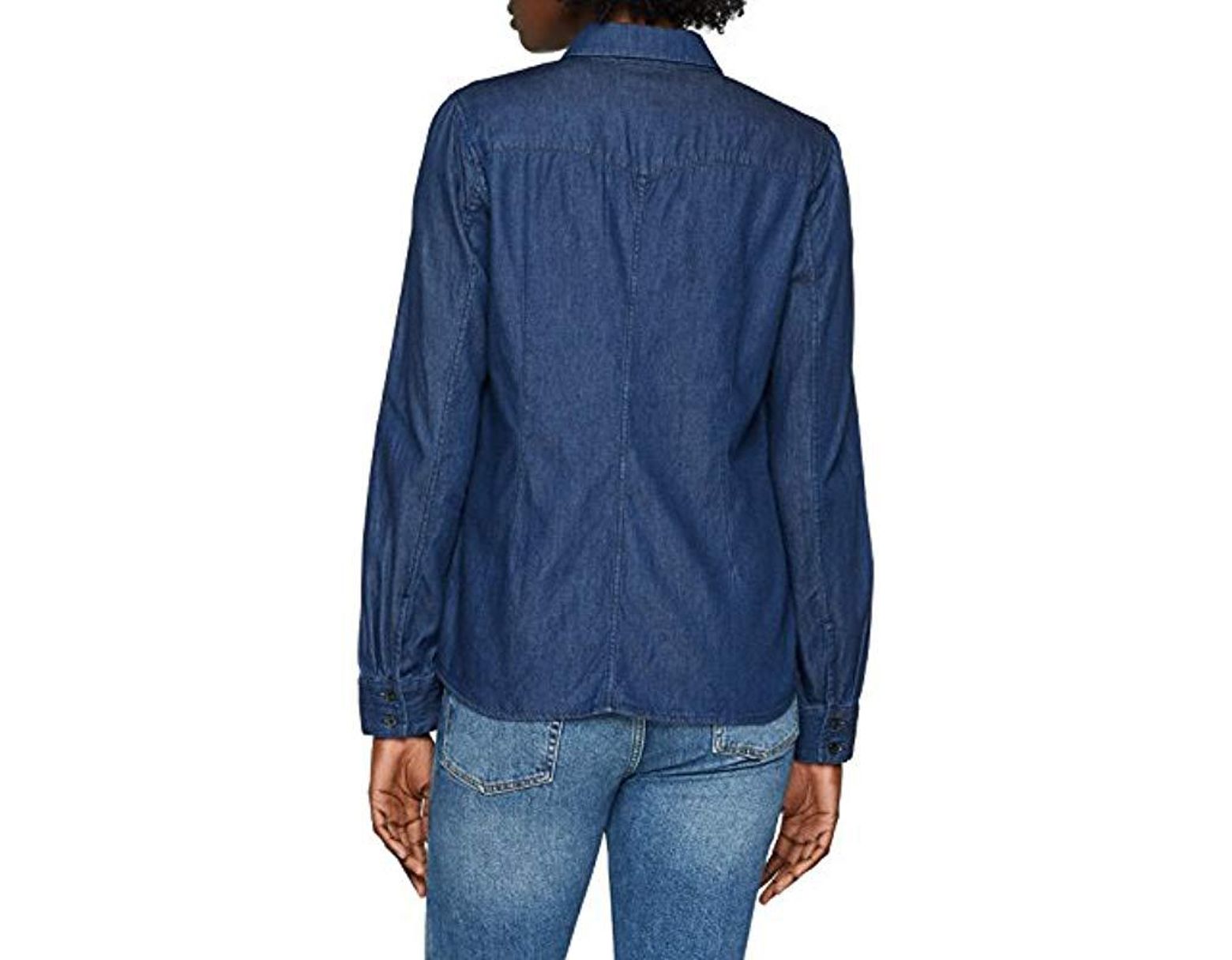 G-Star Raw Womens Tacoma One Pocket Long Sleeve Bf Shirt in Indigo Sterling Flannel Check