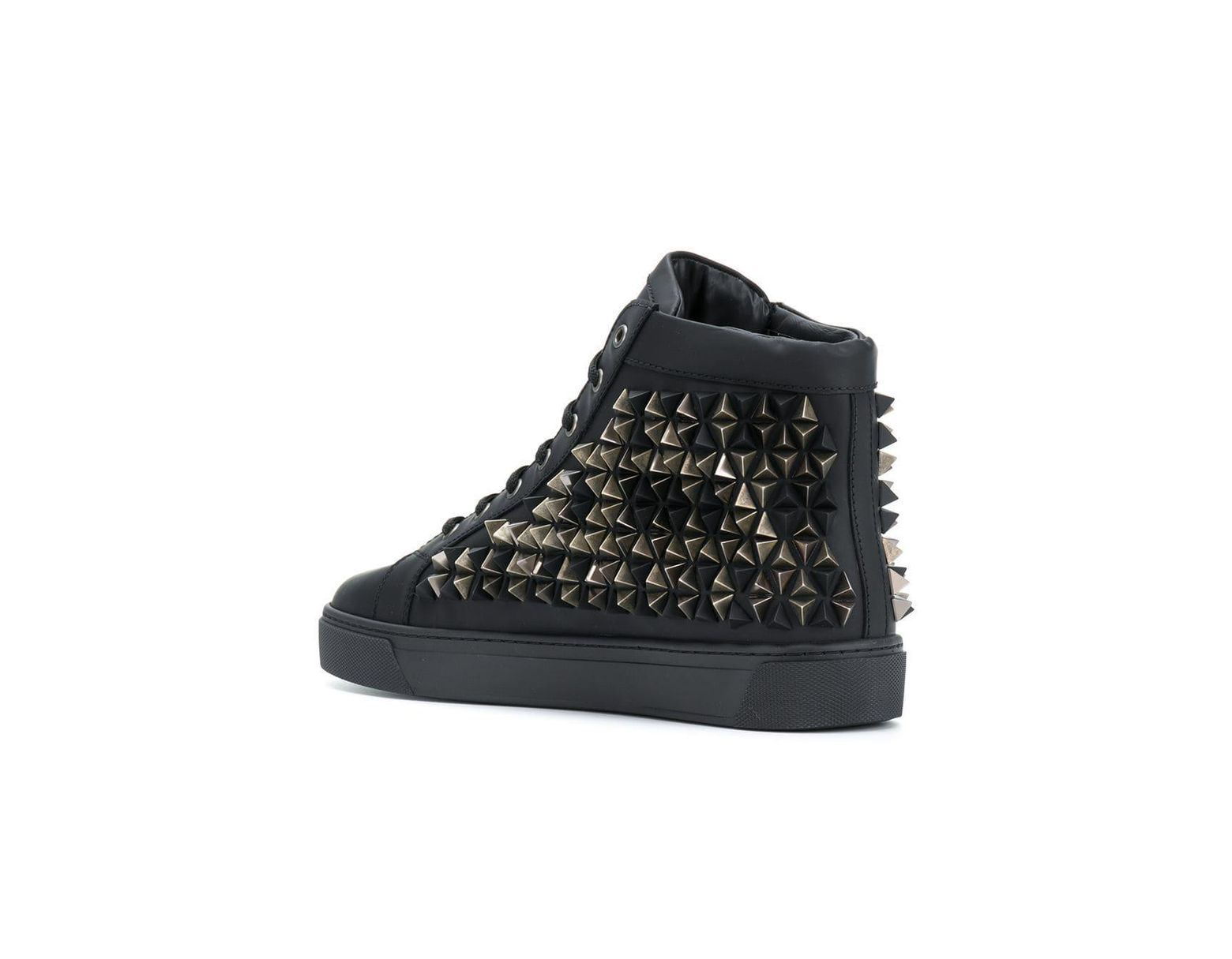 Homme Clous Philipp À Plein Noir En Montantes Pour Coloris Baskets tCrhQds