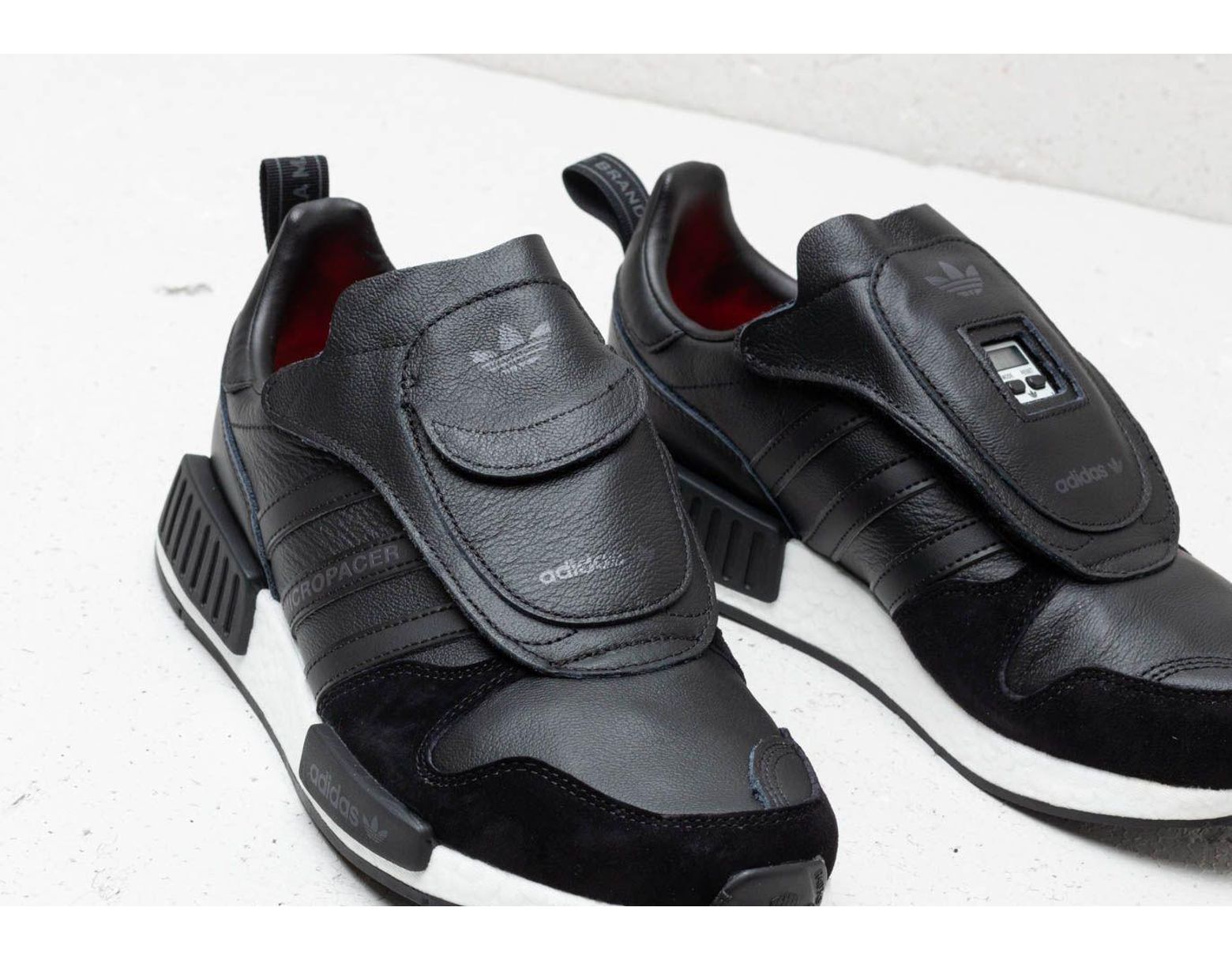 Women's Adidas Micropacer X R1 Core Black/ Utility Black/ Solar Red Women's Adidas Micropacer X R1 Core Black/ Utility Black/ Solar Red