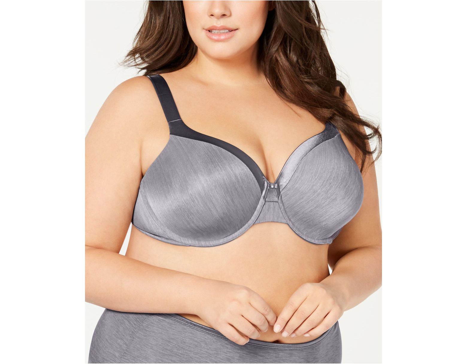 Women S Gray Illumination Full Figure Underwire Contour Bra 76338