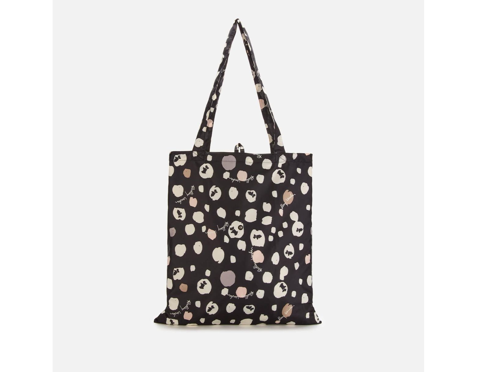 Women S Black Bubble Dog Foldaway Tote Bag Women S Black Bubble Dog Foldaway Tote Bag