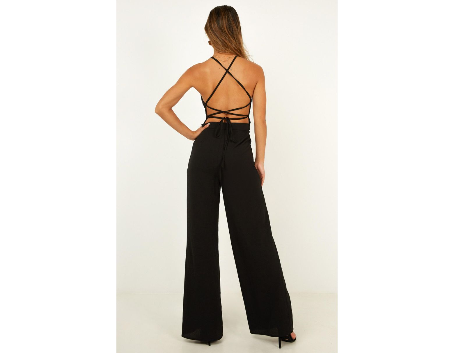 showpo black jumpsuit