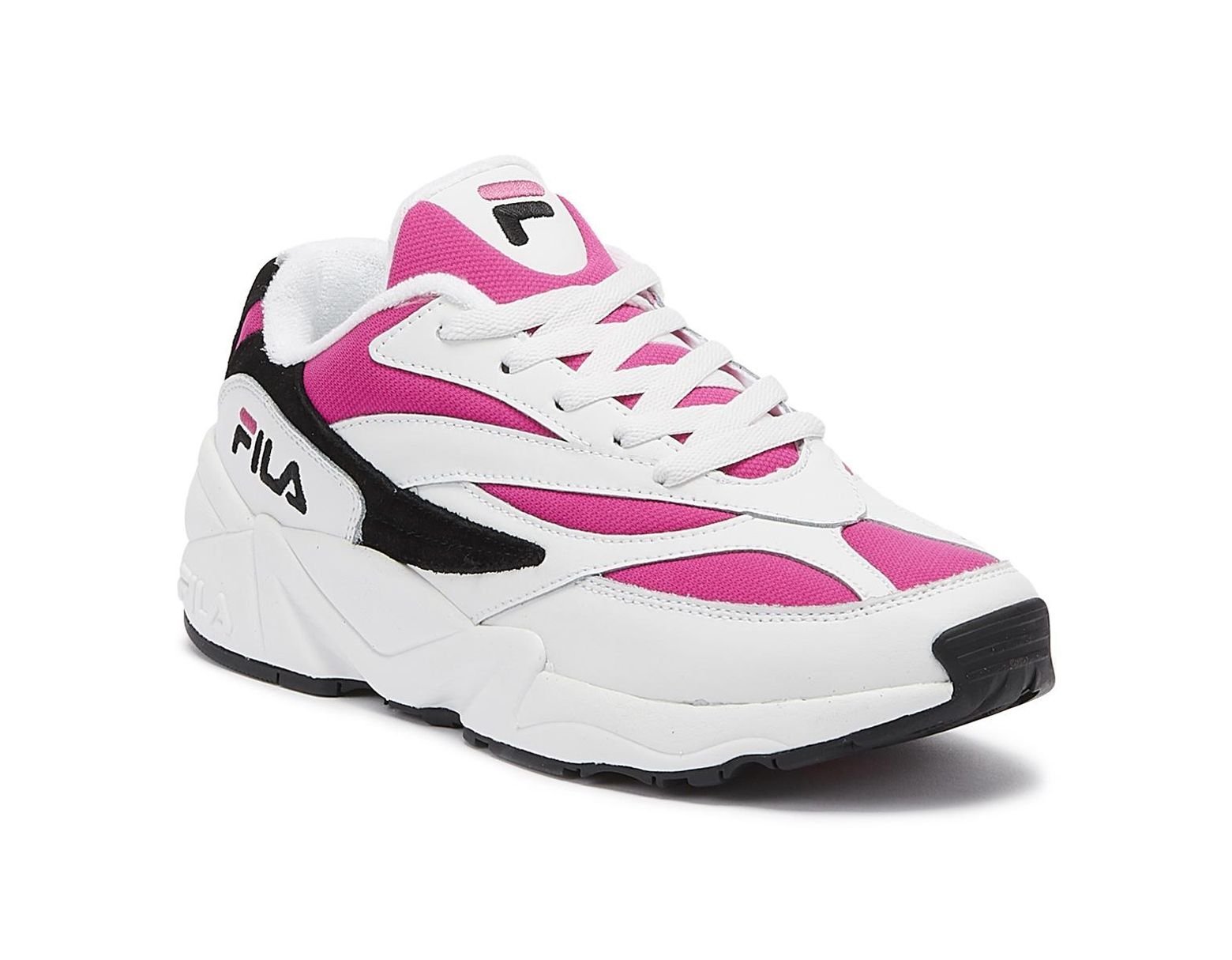 multi coloured fila trainers