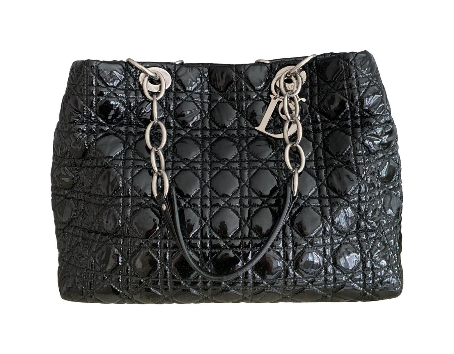 Women S Soft Ping Black Patent Leather Handbag