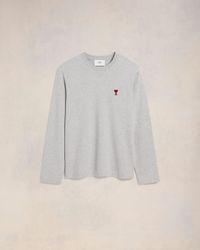 Ami Paris Ami Khaki Stretch Polyester T-Shirt Dress in Ami Paris Ami Khaki Stretch Polyester T-Shirt Dress in