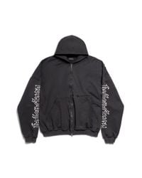 Balenciaga Ciao Bello Pulled Hoodie Large Fit in Blue | Lyst