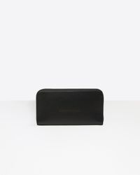 Balenciaga Continental Zip Around Navy - Negro