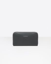 Balenciaga Papier Continental Zip Around - Grau