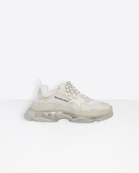 Balenciaga White Triple S Clear Sole Sneakers Farfetch com